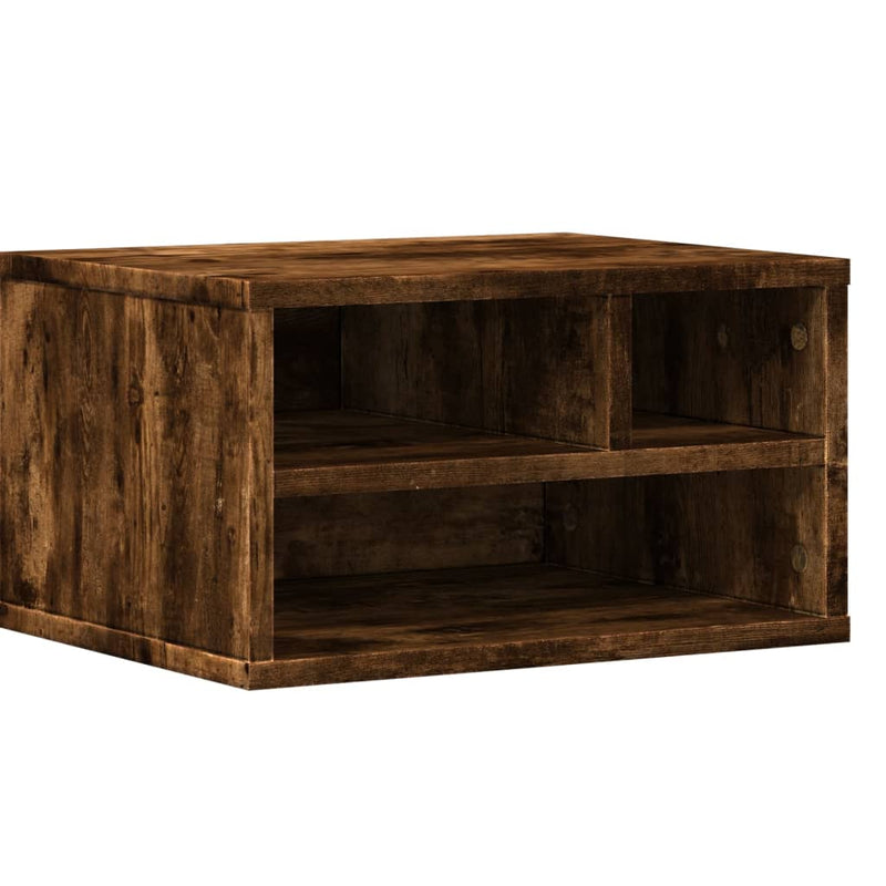Afbeelding laden in galerijviewer, Vidaxl printerkastje 40x32x22,5 cm bewerkt hout gerookt eikenkleurig