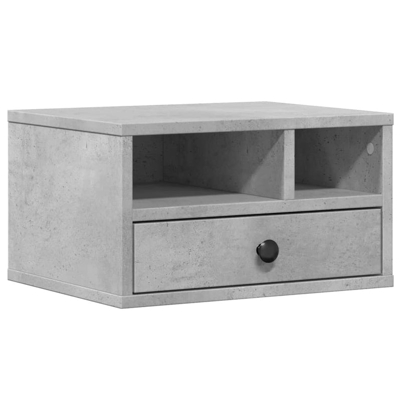 Afbeelding laden in galerijviewer, Vidaxl printerkastje 40x32x22,5 cm bewerkt hout betongrijs