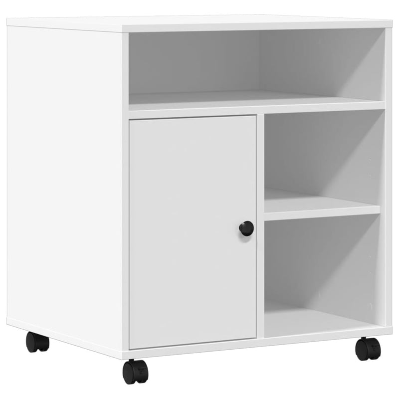 Afbeelding laden in galerijviewer, Vidaxl printerkastje met wielen 60x50x67 cm wit