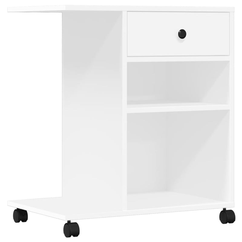 Afbeelding laden in galerijviewer, Vidaxl printerkastje met wielen 60x40x68,5 cm wit