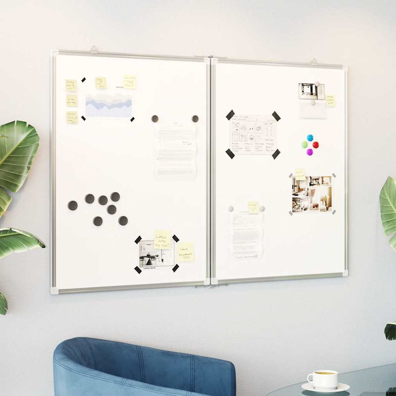 Afbeelding laden in galerijviewer, Vidaxl whiteboard magnetisch inklapbaar 120x80x1,7 cm aluminium
