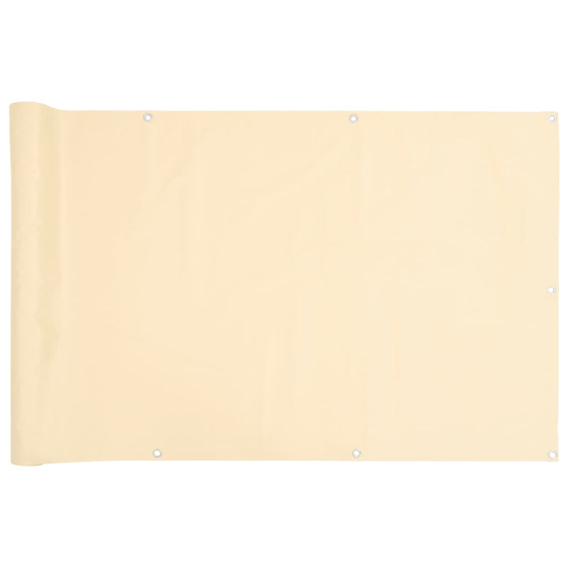Afbeelding laden in galerijviewer, Vidaxl balkonscherm 500x120 cm pvc crèmekleurig