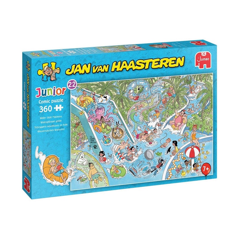 Afbeelding laden in galerijviewer, Jumbo jan van haasteren junior puzzel 22 waterglijbaan gekte 360 stukjes
