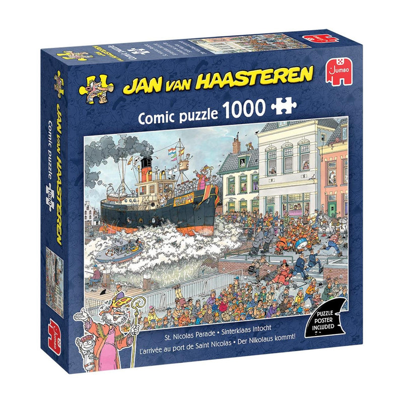 Afbeelding laden in galerijviewer, Jumbo jan van haasteren puzzel sinterklaas intocht 1000 stukjes