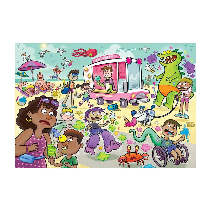 Afbeelding laden in galerijviewer, Jumbo wasgij junior - ijskoude kreten! - 240 stukjes - legpuzzel voor kinderen