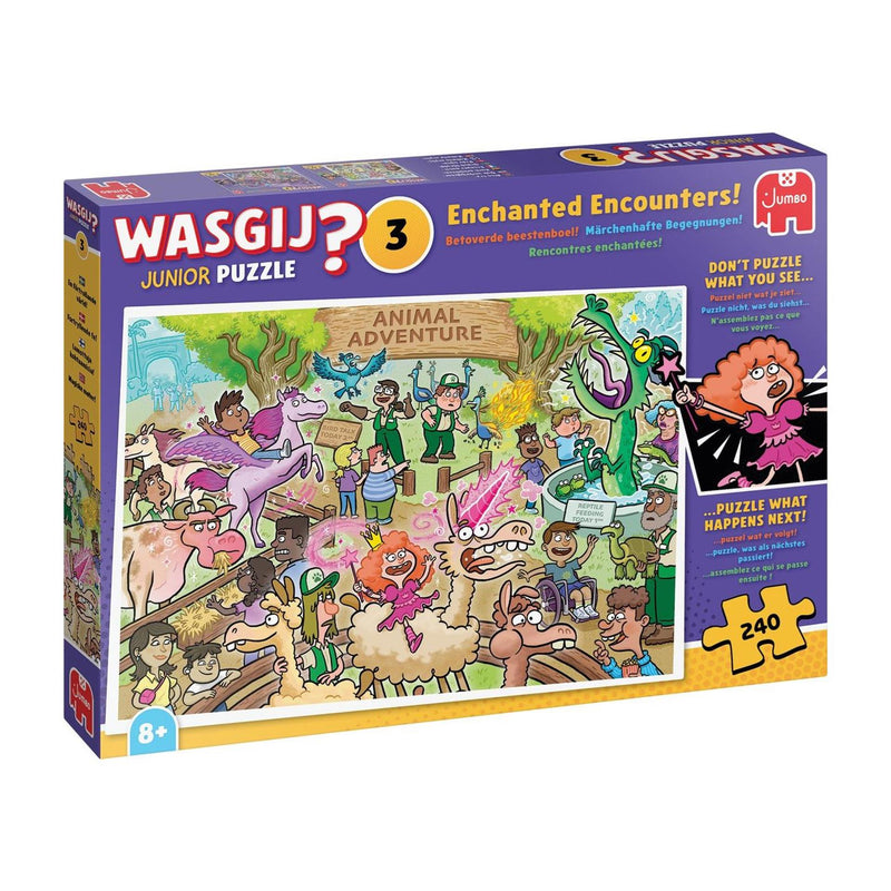 Afbeelding laden in galerijviewer, Jumbo wasgij junior - betoverde beestenboel! - 240 stukjes - legpuzzel voor kinderen