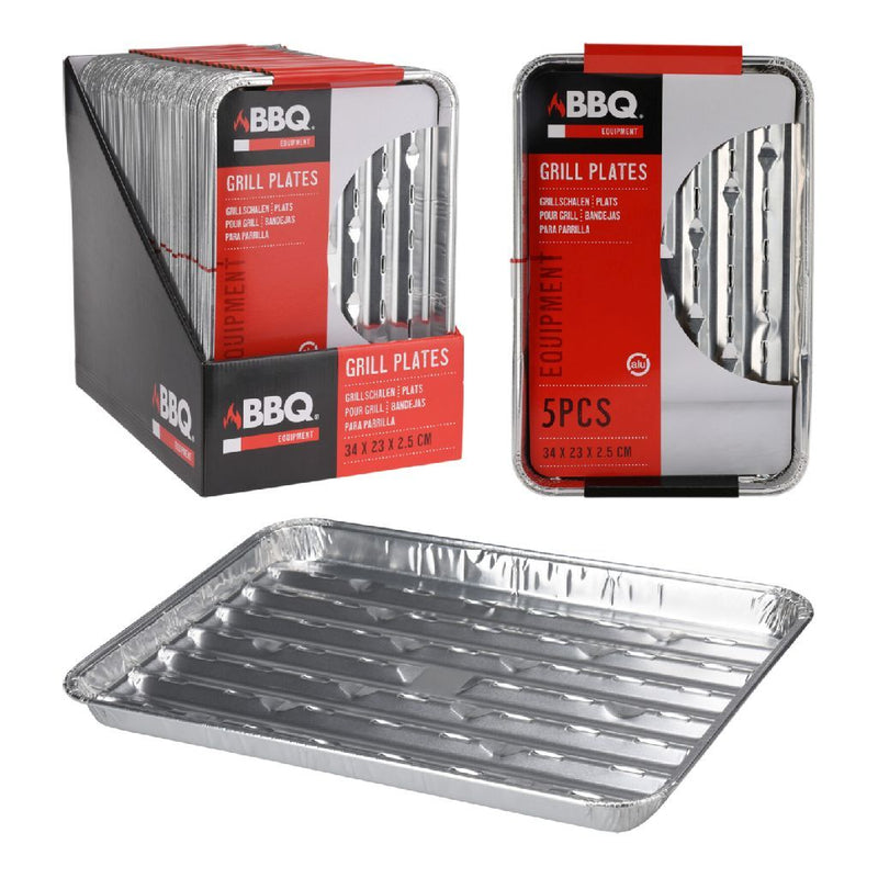 Afbeelding laden in galerijviewer, Bbq grillschalen 34x23x2.5 cm 5 stuks