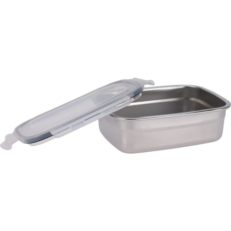 Afbeelding laden in galerijviewer, Excellent houseware voorraaddoos 750 ml rvs grijs