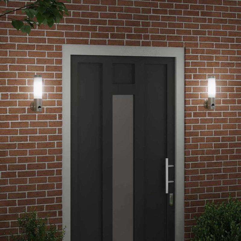 Afbeelding laden in galerijviewer, Vidaxl buiten wandlamp 2 pcs zilver 12 x 8,5 x 29 cm