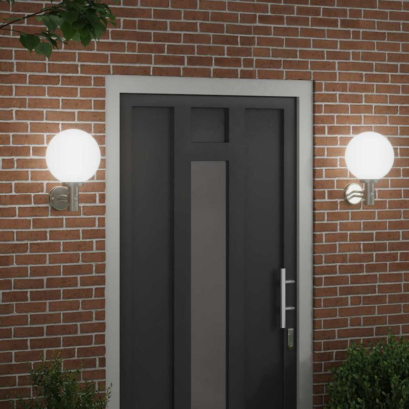 Afbeelding laden in galerijviewer, Vidaxl buiten wandlamp 2 pcs zilver 28 x 25 x 38 cm