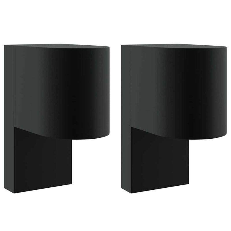 Afbeelding laden in galerijviewer, Vidaxl buiten wandlamp 2 pcs zwart 12 x 7 x 15 cm roestvrij staal