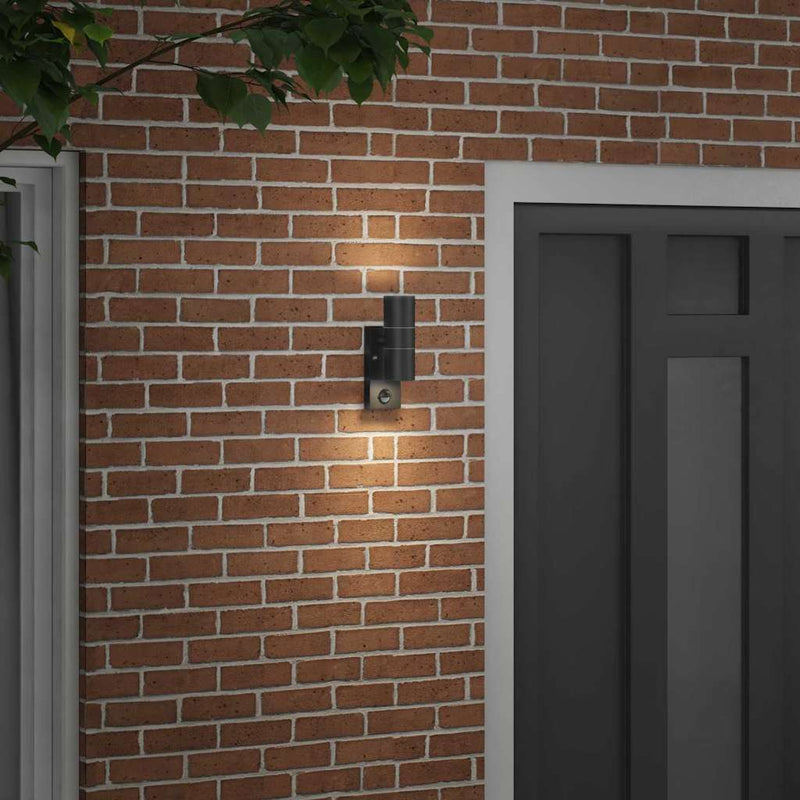 Afbeelding laden in galerijviewer, Vidaxl buiten wandlamp zwart 7 x 10 x 22 cm rvs en glas