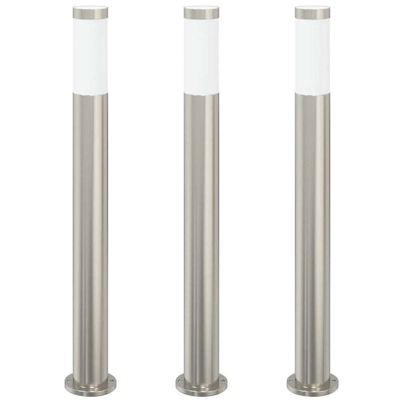 Afbeelding laden in galerijviewer, Vidaxl bolderverlichting 3 stuks 80 cm rvs ip44