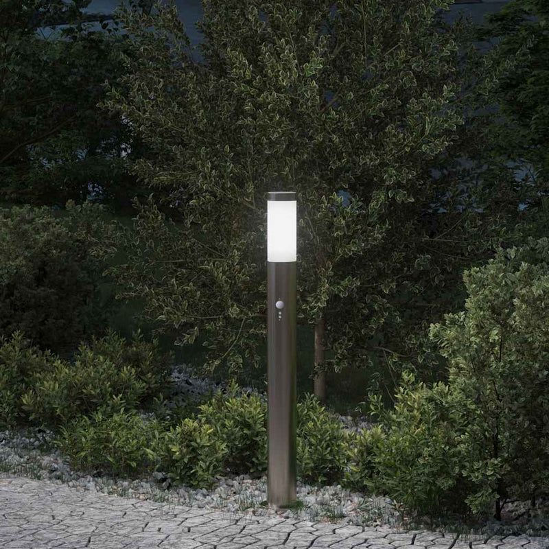 Afbeelding laden in galerijviewer, Vidaxl bolderverlichting met sensor 80 cm rvs ip44