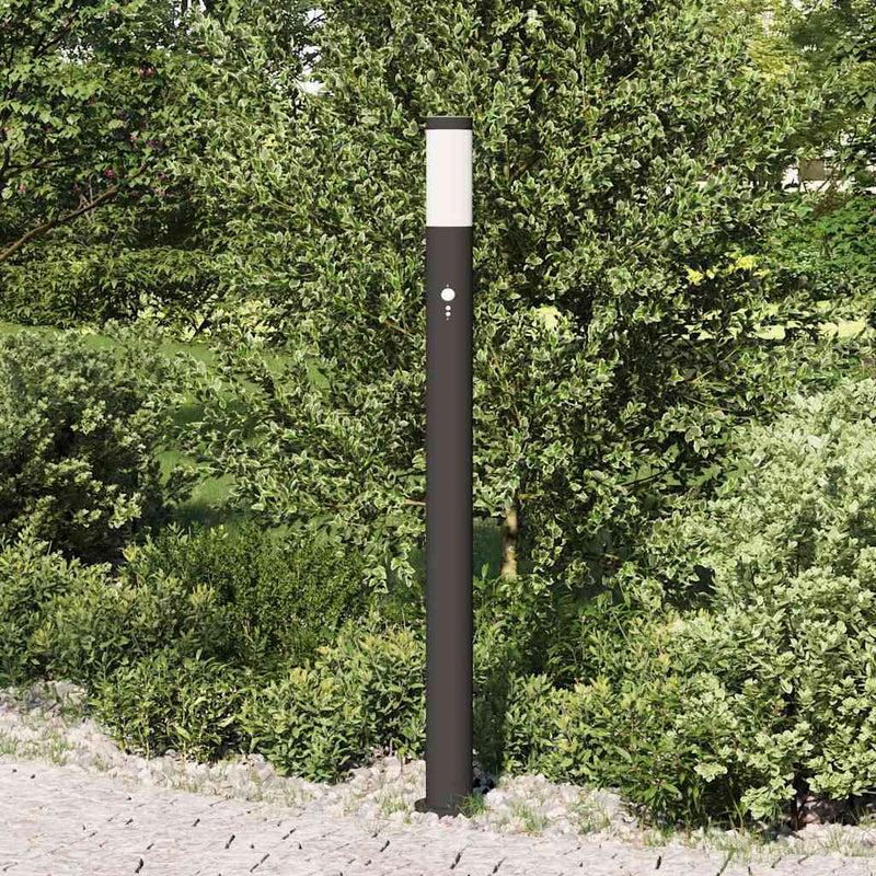 Afbeelding laden in galerijviewer, Vidaxl bolderverlichting met sensor 110 cm roestvrij staal ip44