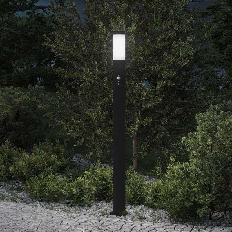 Afbeelding laden in galerijviewer, Vidaxl bolderverlichting met sensor 110 cm roestvrij staal ip44