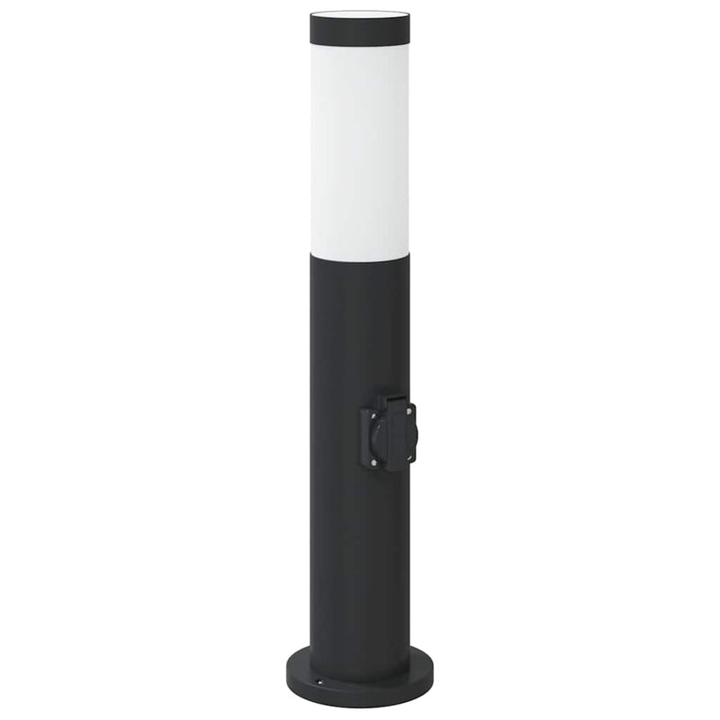Afbeelding laden in galerijviewer, Vidaxl bolderarmatuur met stopcontact 50 cm rvs ip44