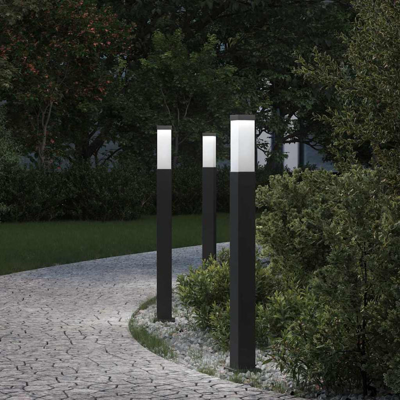 Afbeelding laden in galerijviewer, Vidaxl bolderverlichting 3 stuks 80 cm zwart ip44