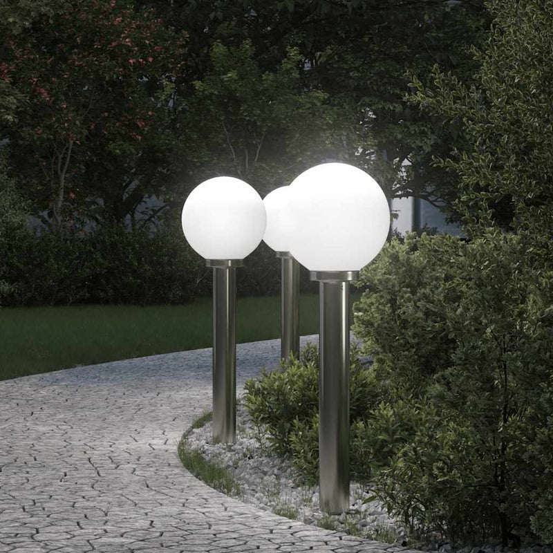 Afbeelding laden in galerijviewer, Vidaxl bolderverlichting 3 stuks 80 cm rvs ip44