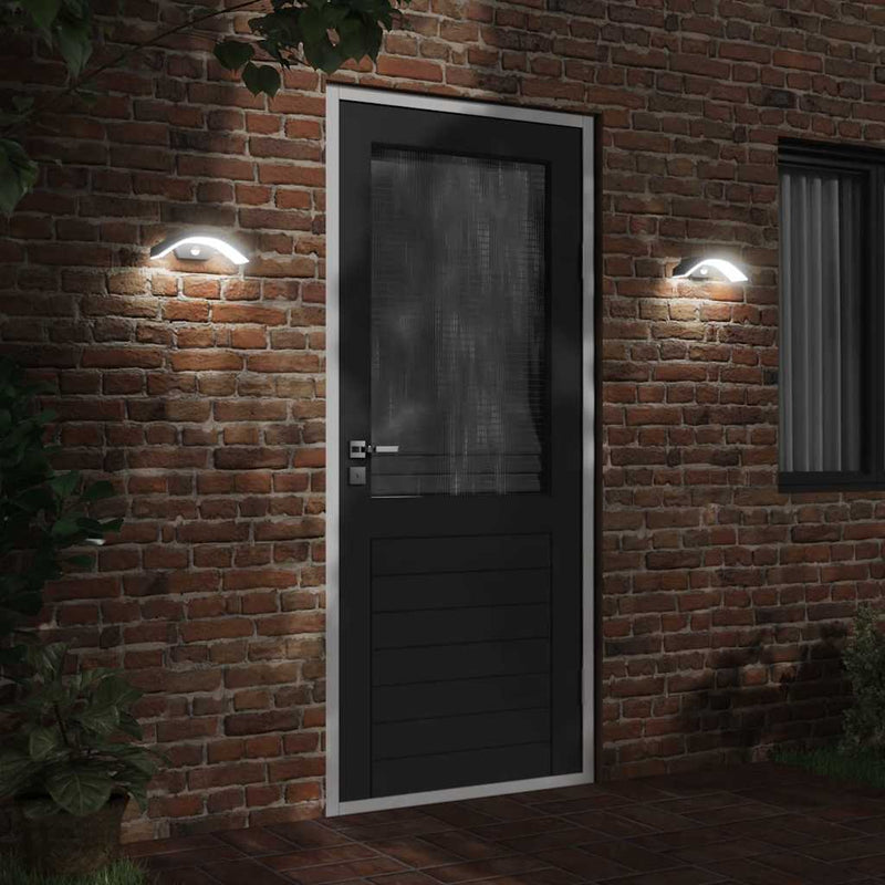 Afbeelding laden in galerijviewer, Vidaxl buitenwandlamp led met sensors gegoten aluminium zwart