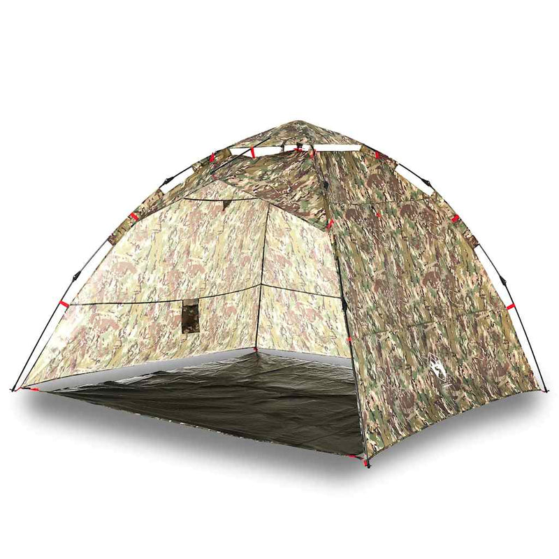 Afbeelding laden in galerijviewer, Vidaxl tent 4-persoons snelontgrendeling camouflage