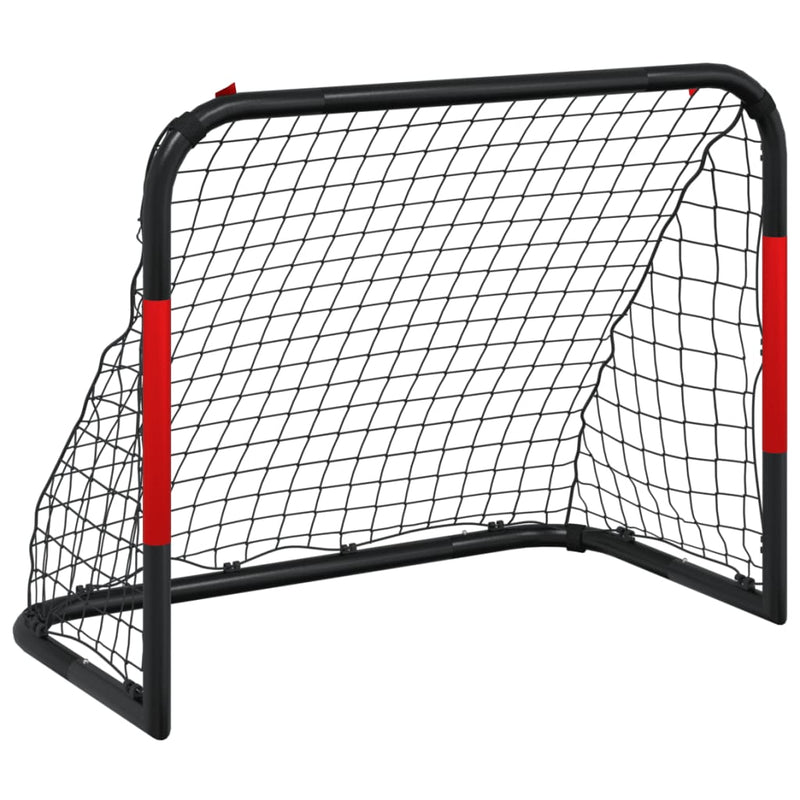 Afbeelding laden in galerijviewer, Vidaxl voetbaldoel met net 90x48x71 cm staal rood en zwart