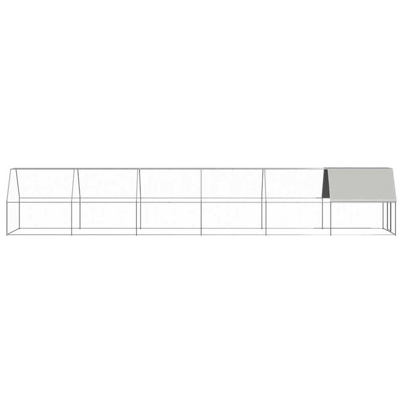 Afbeelding laden in galerijviewer, VidaXL Kippenhok 2x12x2 m gegalvaniseerd staal