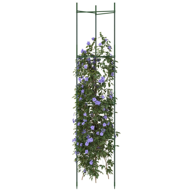 Afbeelding laden in galerijviewer, Vidaxl tomatenkooi 2 st 154 cm staal en polypropeen