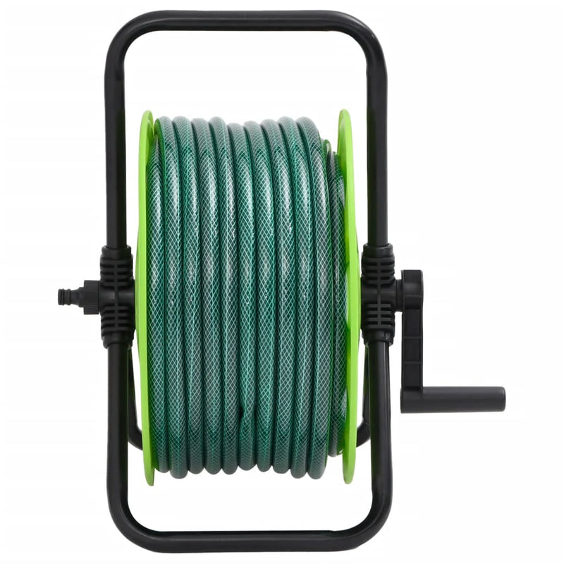 Afbeelding laden in galerijviewer, Vidaxl slanghaspel met 30 m slang vrijstaand pvc groen