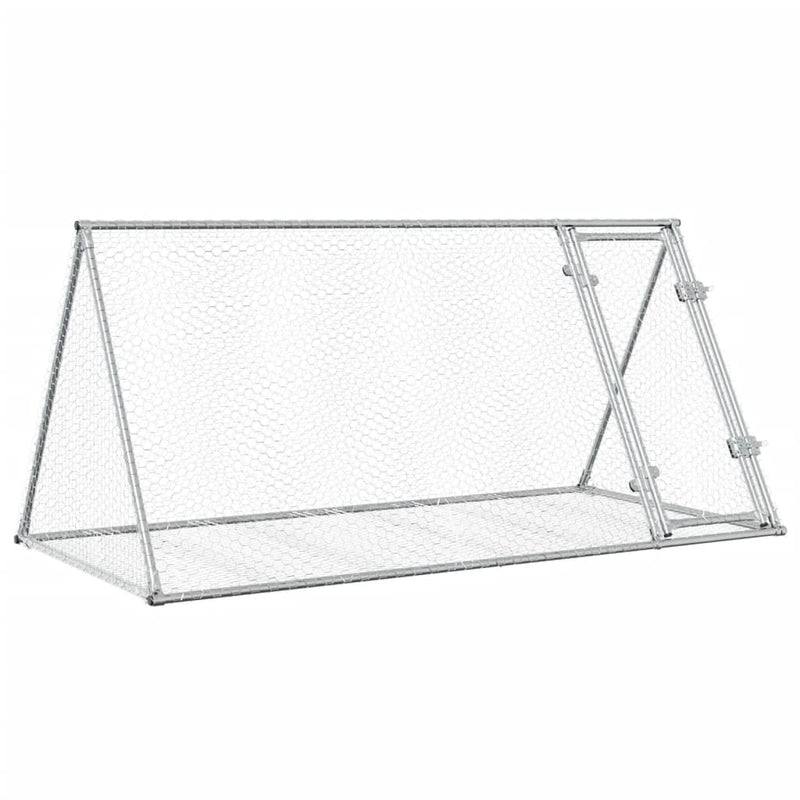 Afbeelding laden in galerijviewer, Vidaxl konijnenhok 200x105x91 cm gegalvaniseerd staal zilverkleurig