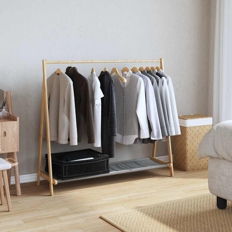 Afbeelding laden in galerijviewer, Vidaxl kledingrek met schappen 106x34x102 cm bamboe