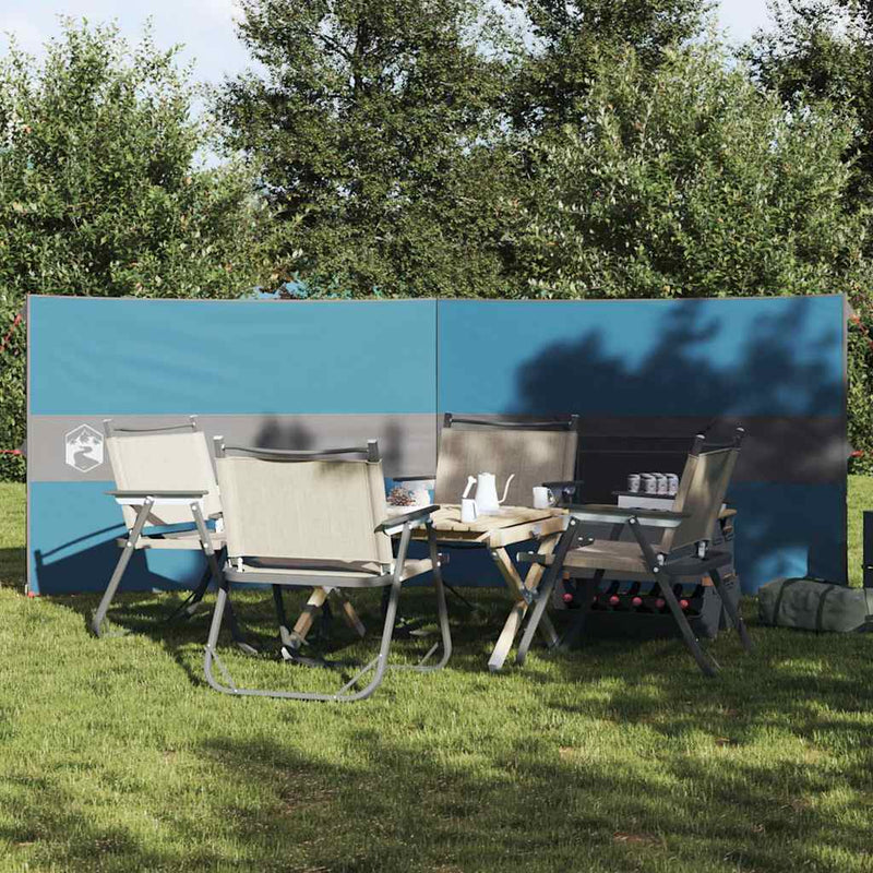 Afbeelding laden in galerijviewer, Vidaxl windscherm camping waterdicht 344x120 cm blauw