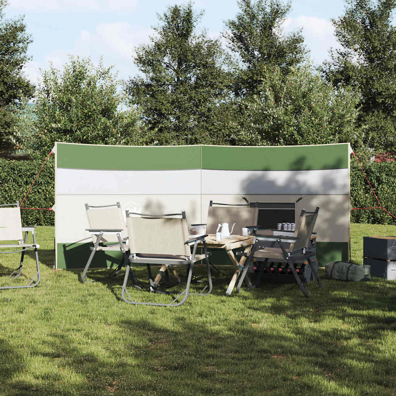 Afbeelding laden in galerijviewer, Vidaxl windscherm camping waterdicht 340x130 cm groen