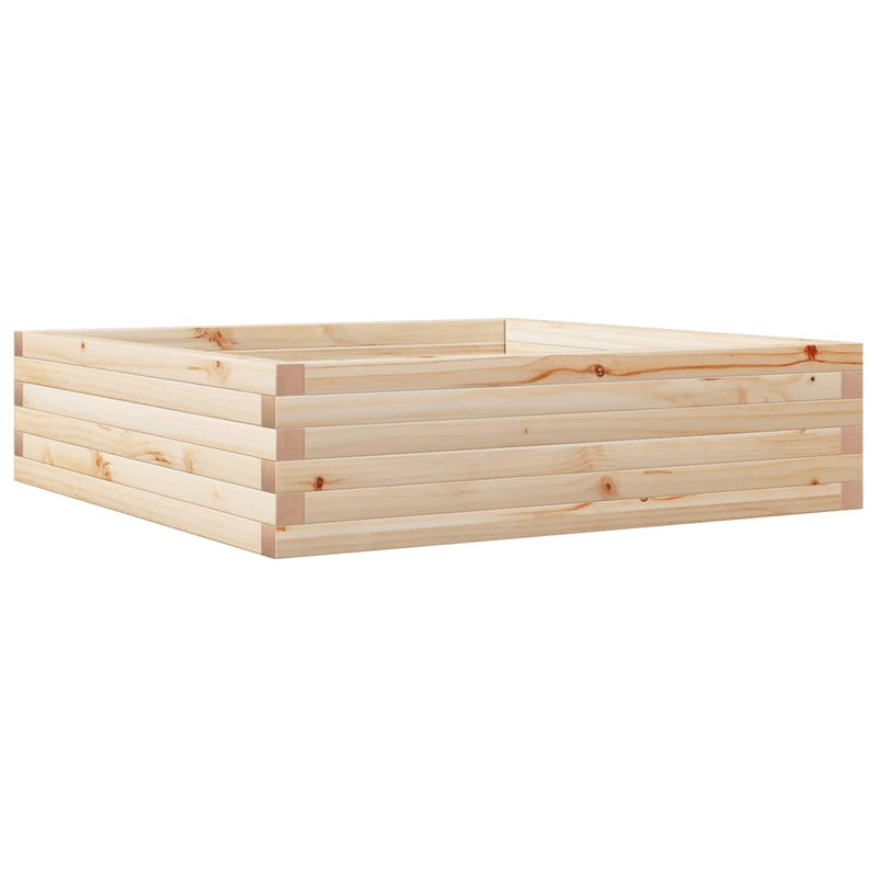 Afbeelding laden in galerijviewer, Vidaxl plantenbak 90x90x23 cm massief grenenhout