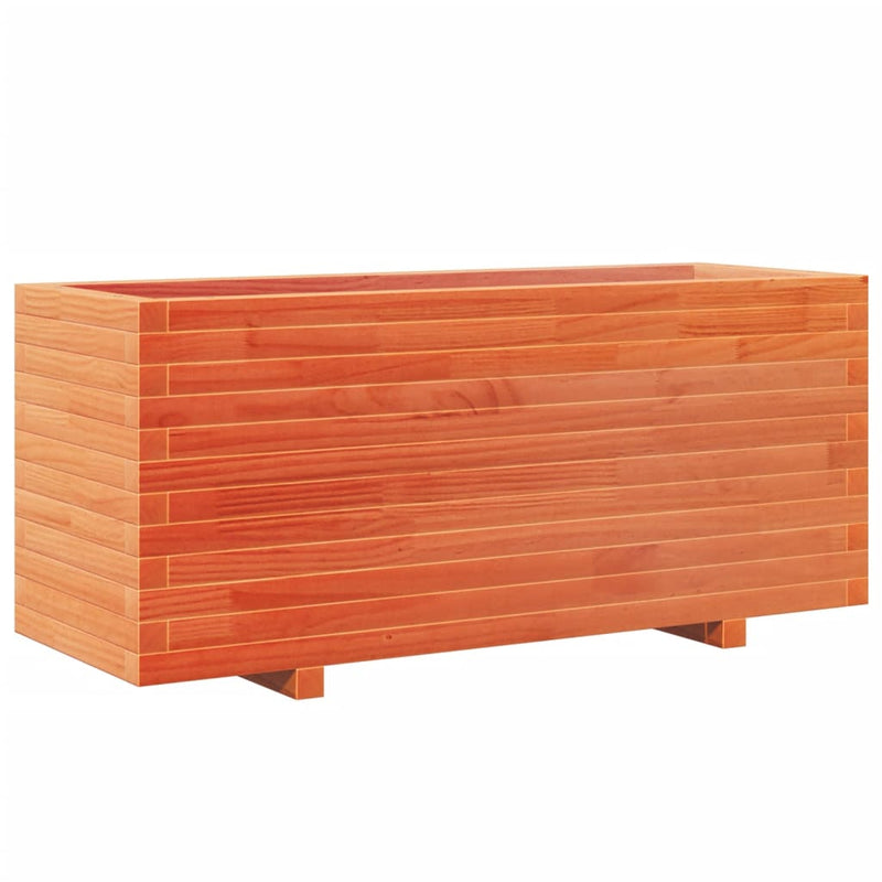 Afbeelding laden in galerijviewer, Vidaxl plantenbak 110x40x49,5 cm massief grenenhout wasbruin