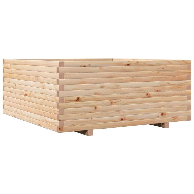 Afbeelding laden in galerijviewer, VidaXL Plantenbak 110x110x49,5 cm massief grenenhout