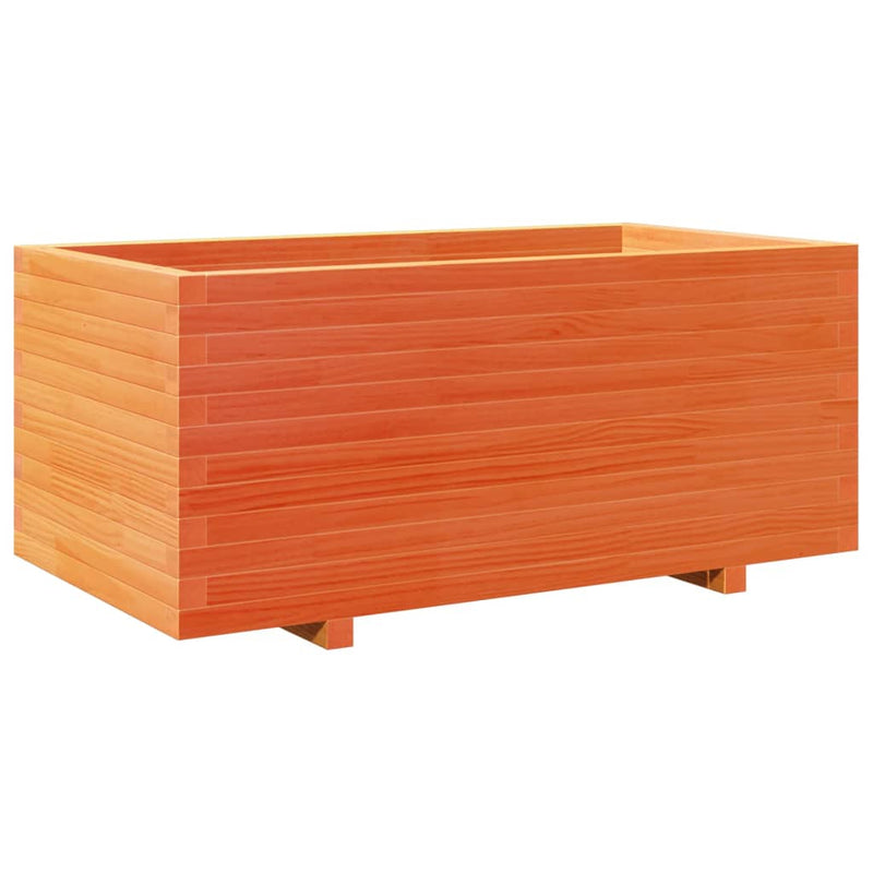 Afbeelding laden in galerijviewer, VidaXL Plantenbak 110x60x49,5 cm massief grenenhout wasbruin
