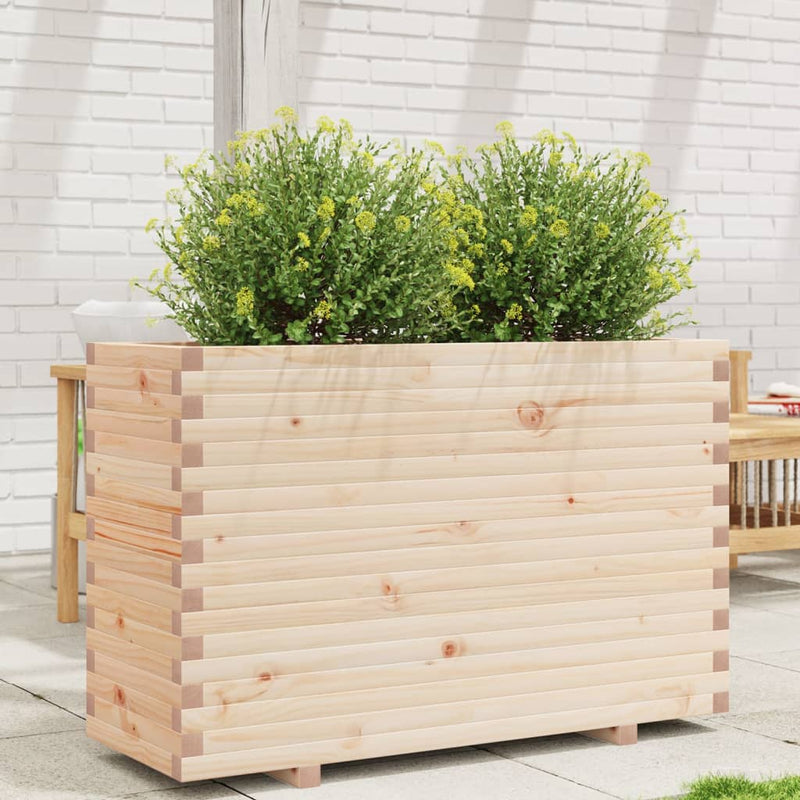 Afbeelding laden in galerijviewer, VidaXL Plantenbak 110x40x72,5 cm massief grenenhout