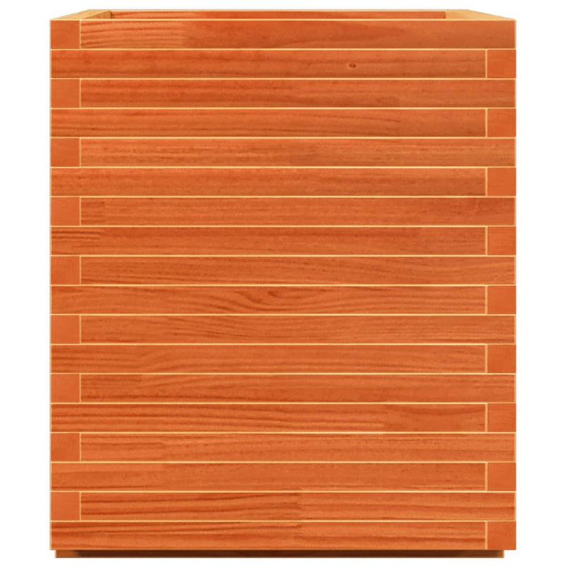 Afbeelding laden in galerijviewer, VidaXL Plantenbak 90x60x72,5 cm massief grenenhout wasbruin