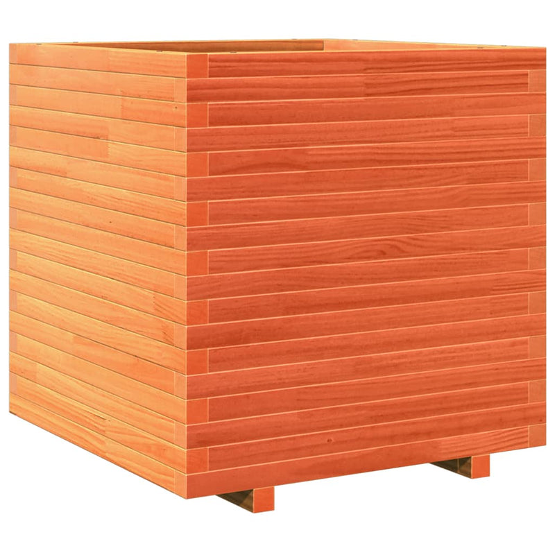 Afbeelding laden in galerijviewer, VidaXL Plantenbak 70x70x72 cm massief grenenhout wasbruin