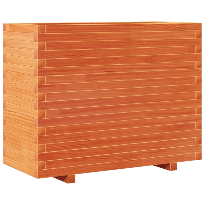 Afbeelding laden in galerijviewer, VidaXL Plantenbak 90x40x72 cm massief grenenhout wasbruin