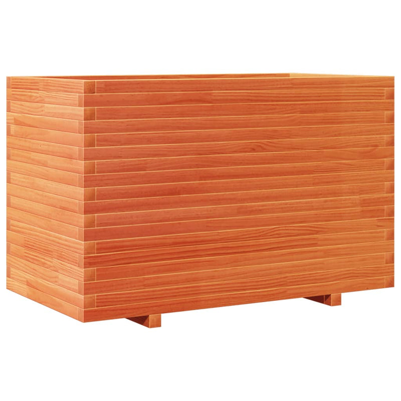 Afbeelding laden in galerijviewer, VidaXL Plantenbak 110x60x72 cm massief grenenhout wasbruin
