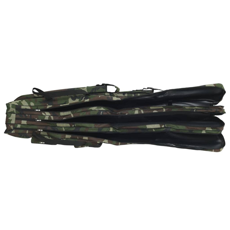 Afbeelding laden in galerijviewer, Vidaxl hengeltas 150 cm camouflage oxford stof groen