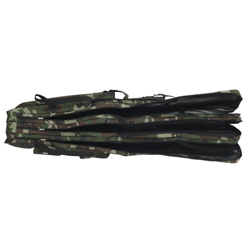 Afbeelding laden in galerijviewer, Vidaxl hengeltas 160 cm camouflage oxford stof groen