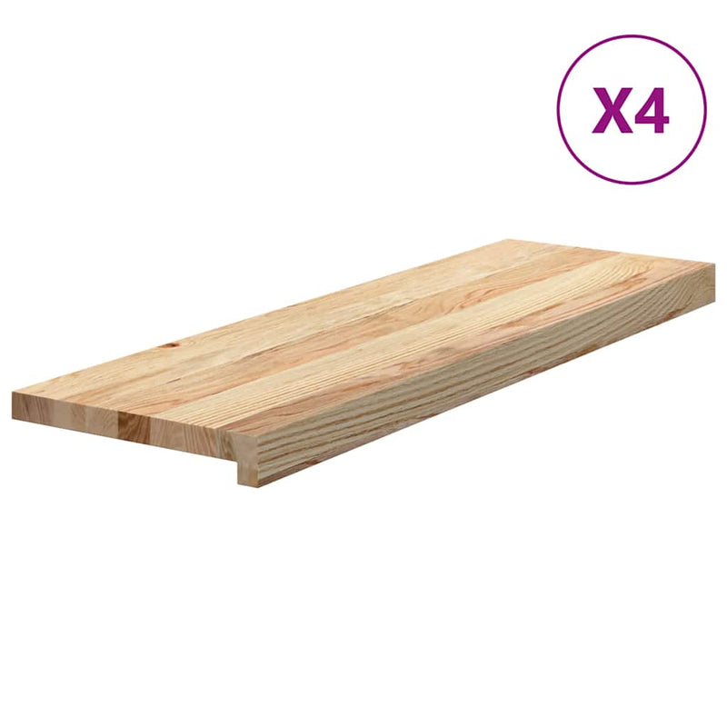 Afbeelding laden in galerijviewer, Vidaxl traptreden 4 st 80x25x2 cm onbehandeld massief eikenhout