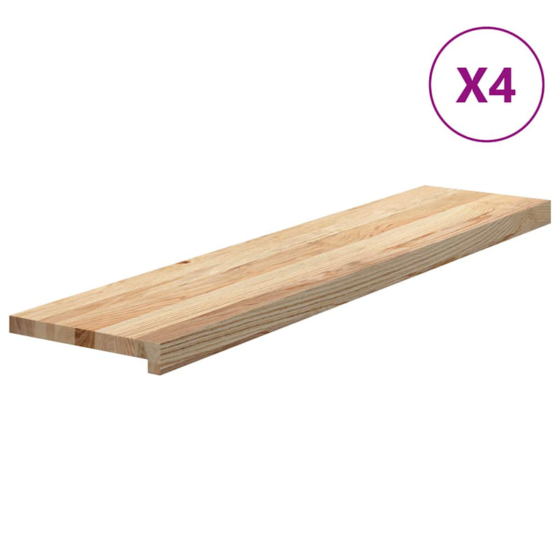 Afbeelding laden in galerijviewer, Vidaxl traptreden 4 st 110x25x2 cm onbehandeld massief eikenhout