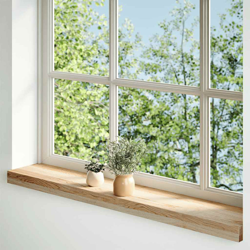 Afbeelding laden in galerijviewer, Vidaxl vensterbanken 2 st onbehandeld 80x15x2 cm massief eikenhout