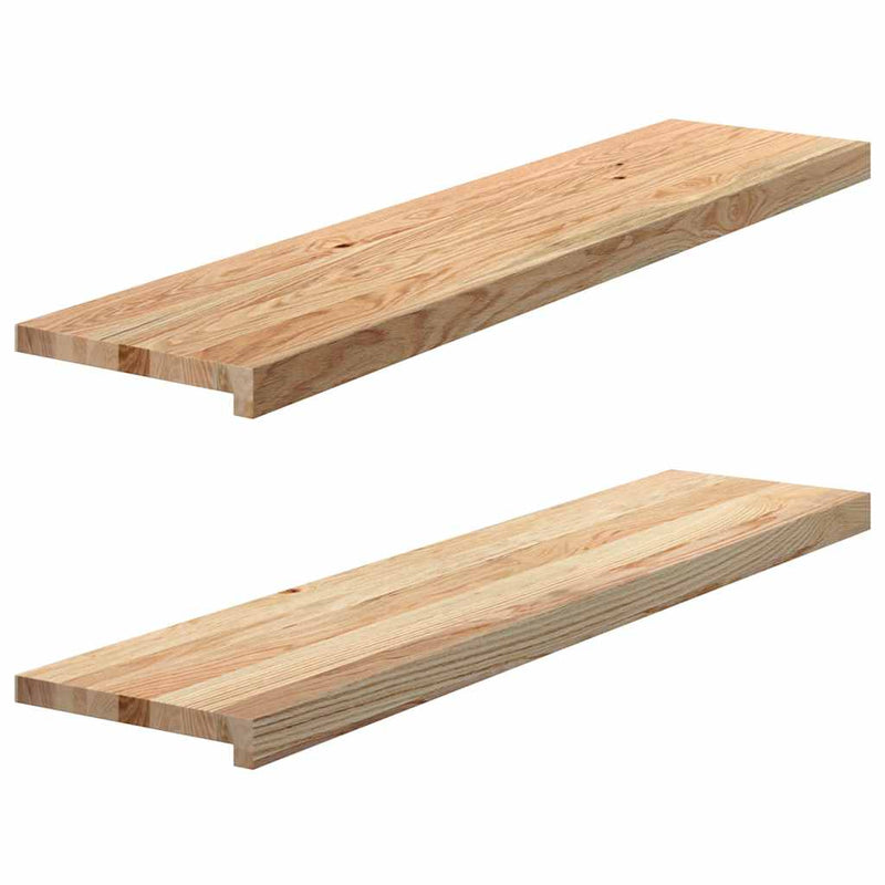 Afbeelding laden in galerijviewer, Vidaxl vensterbanken 2 st onbehandeld 110x30x2 cm massief eikenhout