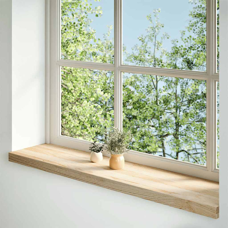 Afbeelding laden in galerijviewer, Vidaxl vensterbanken 2 st onbehandeld 110x30x2 cm massief eikenhout