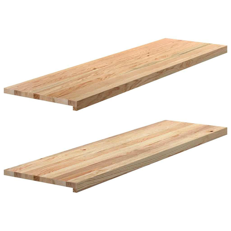 Afbeelding laden in galerijviewer, Vidaxl vensterbanken 2 st onbehandeld 140x40x2 cm massief eikenhout